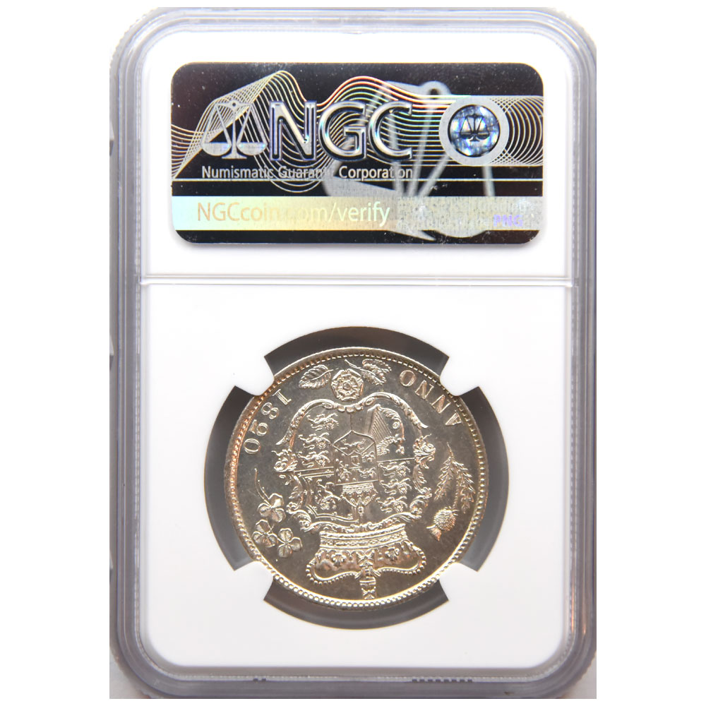 イギリス 1820 ジョージ4世 1/2クラウン 銀貨 NGC MS 61 6054607016